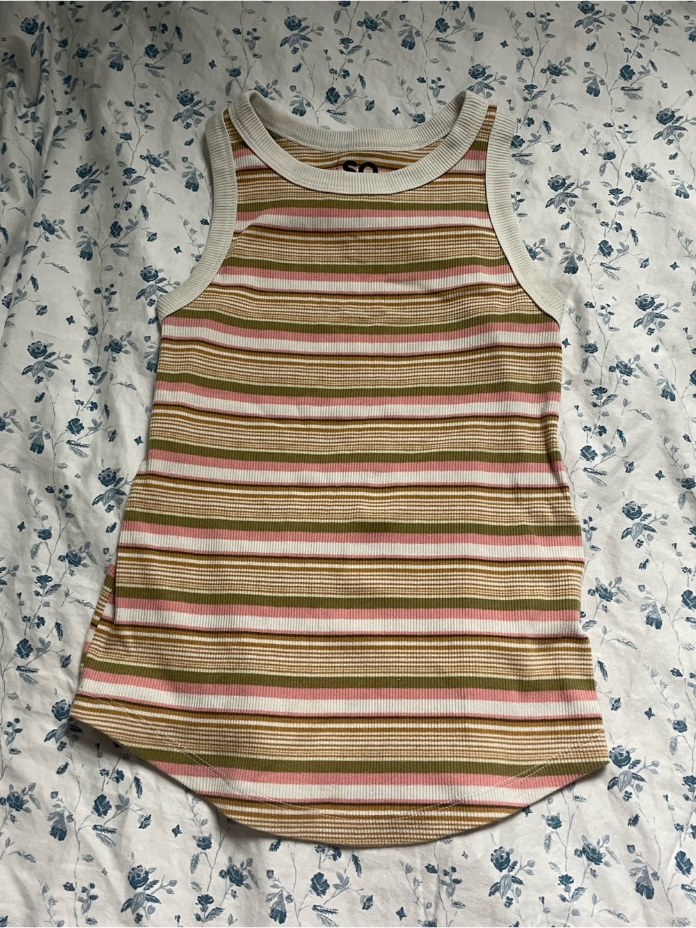 SO Striped High Neck Tank, Small